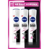 Invisible Black&White Clear Kadın Sprey Deodorant 150 Ml,48 Saat Anti-Perspirant Koruma