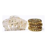 Invisibobble - SET S Apres Ski Golden Glamour -3 Spiral + 1 Klipsli saç tokası