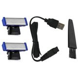 INVODA Tıraş Makinesi Başlığı Yedek Şarj Cihazı ve Fırça, Elektrikli Tek Tıraş Makinesi Temizliği için, Bursh USB Veri Kablosu Güç Düzeltici Solo Kafa Değiştirme Şarj Hattı (2Tıraş Makinesi Başlığı ve Kordon ve Fırça)