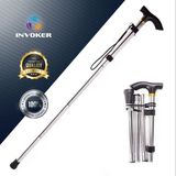 INVOKER Katlanabilir ve Ayarlanabilir Baston Yürüyüş Bastonu 1. Sınıf Malzemeden Üretilmiştir - METALİK GRİ