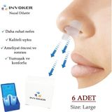 İnvoker Nazal Dilatör Burun Içi Silikon Apnee Aparatı Nostril Burun Açıcı Silikon Nefes Açan Aparat Large 6 Adet