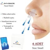 İnvoker Nazal Dilatör Burun Içi Silikon Apnee Aparatı Nostril Burun Açıcı Silikon Nefes Açan Aparat Small 6 Adet