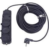 İNWATT 20METRE 3x 2.5mm 3 Lü Priz Elektrik Uzatma Kablosu Kapak Korumalı Kauçuk Priz - Çok Renkli