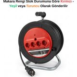 İNWATT 35 Metre Kaynak Makinesine Uygun Makaralı Uzatma Ara Kablosu Siyah 3x2.5 Mm² Topraklı