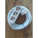 İNWATT 3x1.5 Ttr 10 Metre Çok Telli Beyaz Renk Topraklı Üçlü Grup Priz Seyyar Uzatma Kablosu - Çok Renkli