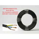 İNWATT 40 Metre Kaynak Makinesi,elektrikli Araç, Klima, Isıtıcı Elektrik Uzatma Ara Kablosu 3x2.5 Siyah
