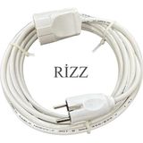 İnwatt 45 Metre Tekli Beyaz Renk 3X1,5 Mm Cca Ttr Topraklı Kauçuk Seyyar Elektrik Kablosu