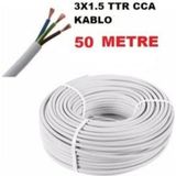 İnwatt 50 Metre 3X1.5 Mm Cca Ttr Çok Telli Elektrik Kablosu