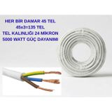 İNWATT 8 Metre Kaynak Makinesi,elektrikli Araç, Klima, Isıtıcı Elektrik Uzatma Ara Kablosu 3x2.5 Beyaz