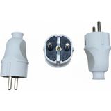 İnwatt Erkek Fiş Topraklı Yüksek Dayanımlı Beyaz 3 Adet