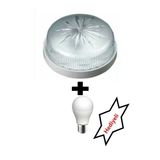 İNWATT Tavan Lambası Glop Armatür. Wc Tuvalet Banyo Balkon Merdiven Teras Aydınlatma (+Led Ampul)