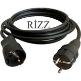 İnwatt Tekli Siyah Renk 3X2,5 Mm Cca Ttr 15 Metre Topraklı Kauçuk Seyyar Elektrik Kablosu