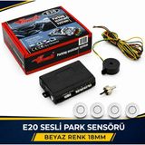 Inwells 18mm Sesli Park Sensörü 4 Lü Beyaz Geri Vites Park Destek Sistemi Araç Park Sensörü Seti