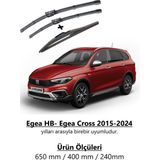 Inwells Fiat Egea Hb-Egea Cross 2015-2024 Ön ve Arka Silecek Takımı