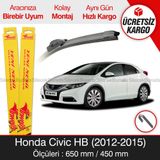 Inwells Honda Civic Hatchback 2012-2015 Muz Silecek Takımı