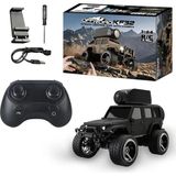 İnwelt Mini Kamera Arabalı Rc Off-Road Araç KF32 1:64, Fpv Canlı Görüntü Aktarımı, Uygulama Kontrollü Uzaktan Kumandalı, Tırmanıcı Güçlü Motorlu Oyuncak Araba, Uzun Pil Ömrü Hediyelik - Siyah