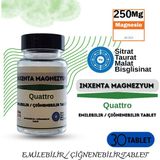 INXENTA Quattro Magnezyum Kompleksi – Sitrat, Malat, Bisglisinat, Taurat + B6 Vitamini | 30 Tablet