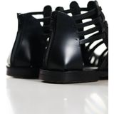 İnyola Shoes Kadın Hakiki Deri Fermuarlı Bodrum Sandaleti 6255 - Siyah