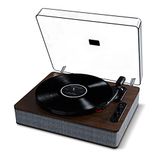 ION Audio Luxe LP – Hoparlörlü Bluetooth plak çalar, USB dönüştürme, tam boyutta, otomatik durdurma, kulaklık çıkışı, 3 hız