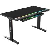 Ion S Çift Motorlu Yükseklik Ayarlı Rgb 140X70 Siyah Renk Çalışma ve Oyuncu Masası - Çok Renkli