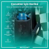 ION8 - Geri Dönüştürülmüş Plastik - Recyclon - Çocuk Suluk - Uzay - 350 ml - Sızdırmaz - BPA İçermeyen - Çok Renkli - Tek Adet