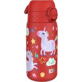 Ion8 Kırmızı Unicorn Desenli Paslanmaz Çelik Çocuk Suluk 400 ml Çok Renkli ve Dayanıklı