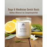 IONIA Kokulu Mum – Limon & Adaçayı – Ferahlatıcı Bitkisel Koku – Uzun Süreli Mum – Soya & Hindistan Cevizi Bazlı ve Rafine Mineral ile Zenginleştirilmiş Özgün Mum Karışımı – 150 gram – ODRIUS