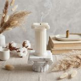 Iono Antik Sütun Dekoratif Mum Bal Mumu ve Soya İçerikli Modern Mum