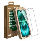 iOttie Terra iPhone 16 için 2 9H Temperli Cam Ekran Koruyucu ve Çevre Dostu Yeniden Kullanılabilir Hizalama Tepsisi ile