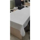 İp Desenli Masa Örtüsü Kaliteli Hasır 140 X 400 CM Şeffaf Masa Örtüsü Şeffaf Pvc