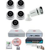 Ip Güvenlik Kamera Seti - 5 İç Mekan Ip Kamera, 1 Dış Mekan Ip Ka