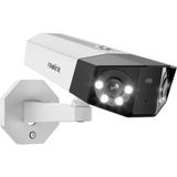 Ip Poe Camera 5mp With Dual-Lens, Color Night Vision, Two-Way Audio, IP66 Waterproof Cctv Camera Outdoor Supports Remote Access, Iki Yönlü Konuşma, Su - Standart