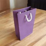 İp Saplı Torba Kraft Torba Çanta Mor 11x5x17 cm 25 Adet