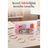 İp Ve Boncuklar Dahil Takı Sınırsız Kombinasyon Sunan Tasarım Seti Kendi Bilekliğini Kendin Tasarla