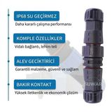 Ip68 Su Geçirmez 2 Pin Kilitli Kablo Soketi (Erkek-Dişi Konnektör)