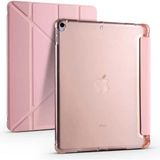 iPad 10.2 (9.nesil) Uyumlu Standlı Tablet Kılıfı + Bluetooth Klavye Mouse Set - Toz Pembe