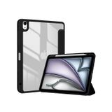 iPad 11 A16 2025 & iPad 10. Nesil 10.9” Tablet Kılıfı – Kalem Bölmeli, Uyku Modlu, Tri-Folding Stand (Siyah)