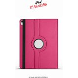 iPad 11. Nesil 2025 A16 Uyumlu 360° Yatay Dikey Dönebilen Deri Tablet Kılıfı Pembe