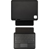 iPad 11.nesil 2025 Iktk Border Keyboard Bluetooh Bağlantılı Standlı Klavyeli Tablet Kılıfı - Siyah