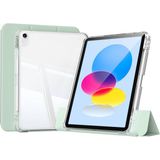 iPad 11.nesil 2025 Kılıf Magnetik Ayrılabilen Airbagli Aden Sliding Tablet Kılıfı - Açık Yeşil