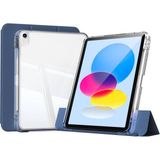 iPad 11.nesil 2025 Kılıf Magnetik Ayrılabilen Airbagli Sliding Tablet Kılıfı - Lacivert