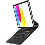 iPad 11.nesil 2025 Klavyeli Kılıf Touchpad Klavye Aydınlatmalı Wiwu KX005 Keyboard Siyah