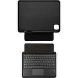 iPad 11.nesil 2025 Nrtk Border Keyboard Bluetooh Bağlantılı Standlı Klavyeli Tablet Kılıfı - Siyah