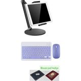 iPad 11.nesil A16 2025 Uyumlu Stand Ayarlanabilir Klavye Mouse Set - Mor