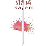 iPad 11.nesil ile Uyumlu Avuç Içi Reddetmeli Dokunmatik Fuchsia Özel Çizim ve Yazı Kalemi - Beyaz