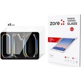 iPad 11 Pro 2024 Uyumlu Zore 5in1 Tablet Temperli Cam Ekran Koruyucu-Şeffaf