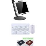 iPad 7.8.9. Nesil 10.2 Uyumlu Stand Ayarlanabilir Klavye Mouse Set - Beyaz