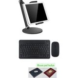 iPad 7.8.9. Nesil 10.2 Uyumlu Stand Ayarlanabilir Klavye Mouse Set - Siyah