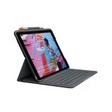 İpad (7., 8. Ve 9. Nesil) İçin Logitech Slim Folio Dahili Kablosuz Klavyeli Klavye Kılıfı, Birleşik Krallık Qwerty Düzeni - Grafit
