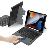 iPad 9. Nesil Klavye Kılıfı 10,2 Inç (10,2 Inç) Ped Ile, Çıkarılabilir Destek Standı, Kalem Tutucu, Sürgülü Kamera Kapağı iPad 7./8./9. Nesil ile Uyumlu Klavye (Siyah)